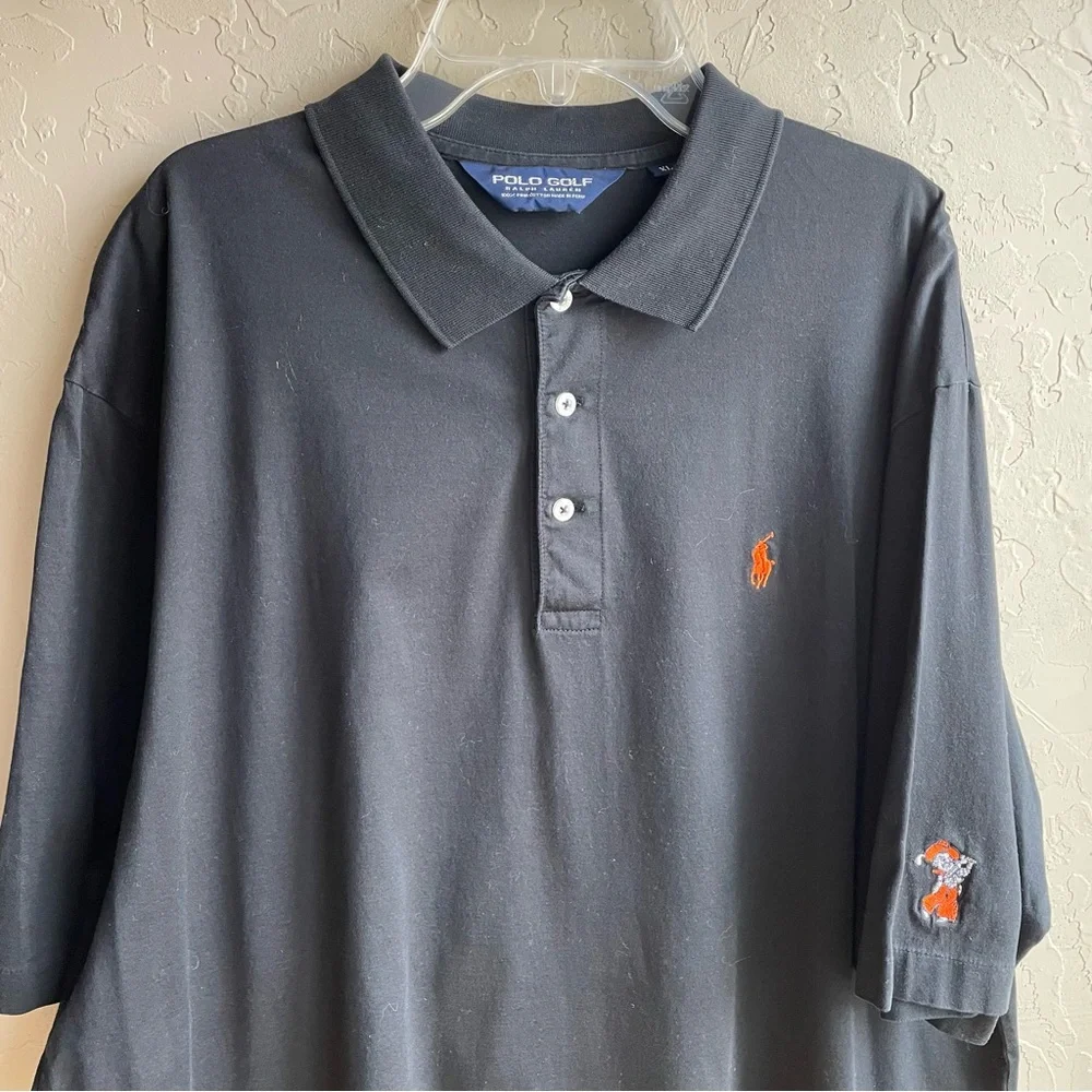 Men’s Polo Ralph Lauren Golf Polo XL Black Orange OSU Pistol Pete